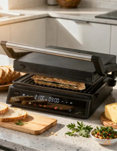 PANINI GRILL BLACK 2000W ILAG