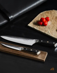DAMASCUS KNIVSÆT G10 2 DELE
