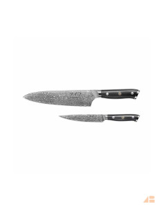 DAMASCUS KNIVSÆT G10 2 DELE 2