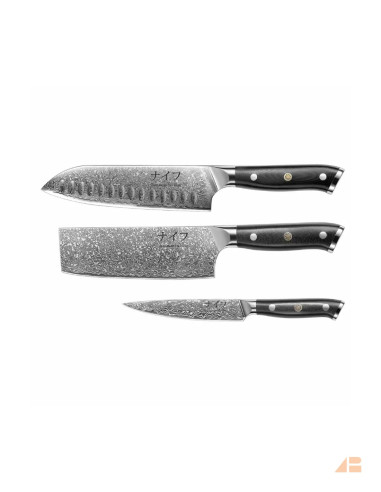 DAMASCUS KNIVSÆT 3 DELE