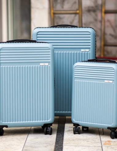 COPENHAGEN SUITCASE DUST BLUE 3 DELE