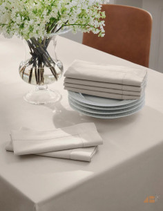 DAMASK PICOT DUG & SERVIETTER 7 DELE