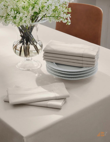 DAMASK PICOT DUG & SERVIETTER 7 DELE