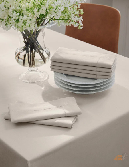 DAMASK PICOT DUG & SERVIETTER 7 DELE