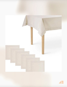 DAMASK PICOT DUG & SERVIETTER 7 DELE 2