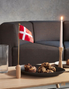 Celebrating - H40x3,5 cm - Oak/Brass - Denmark